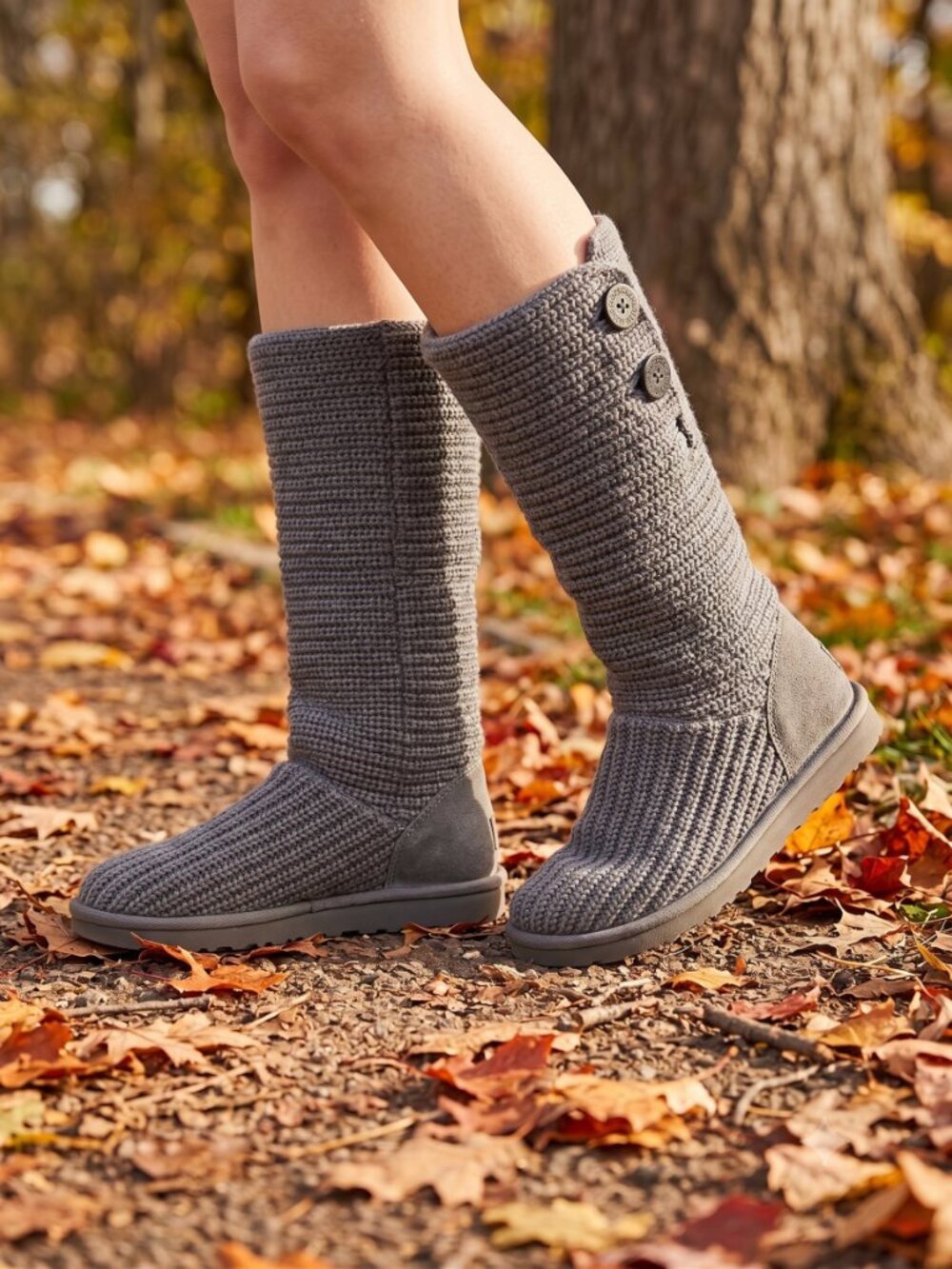 Ugg Classic Cardy 1016555 gray knit sweater boots